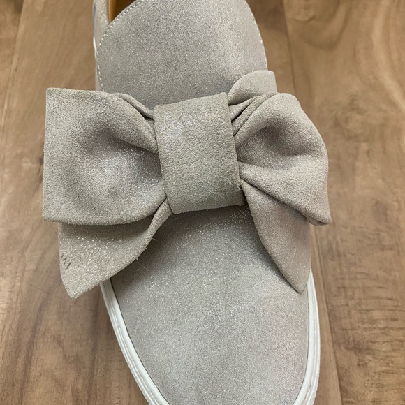 🎁 Buscemi Italian Sneakers Low Tops With Bow /Size 38 size 8 Glitter Beige 🎁 - Picture 10 of 16